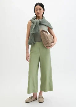 Hose Model Margo wide aus Lyocell-Leinen-Mix