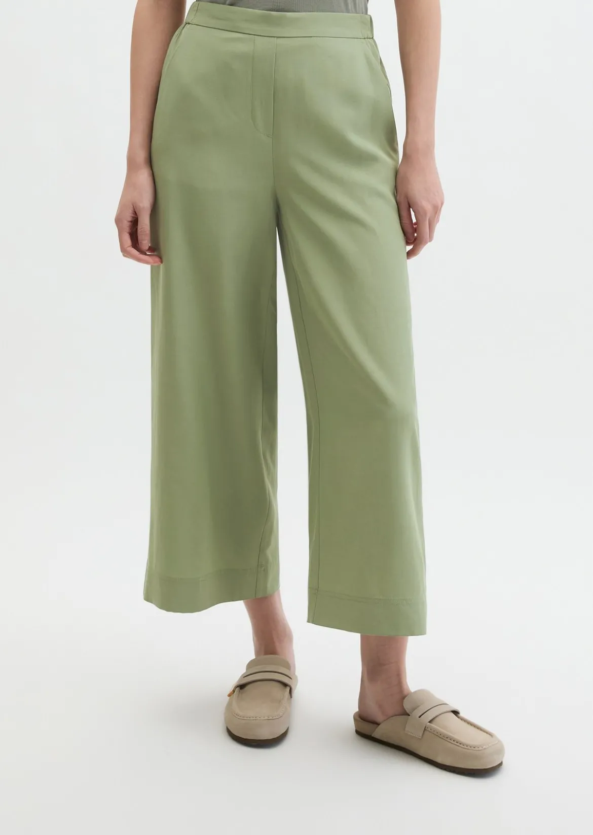 Hose Model Margo wide aus Lyocell-Leinen-Mix