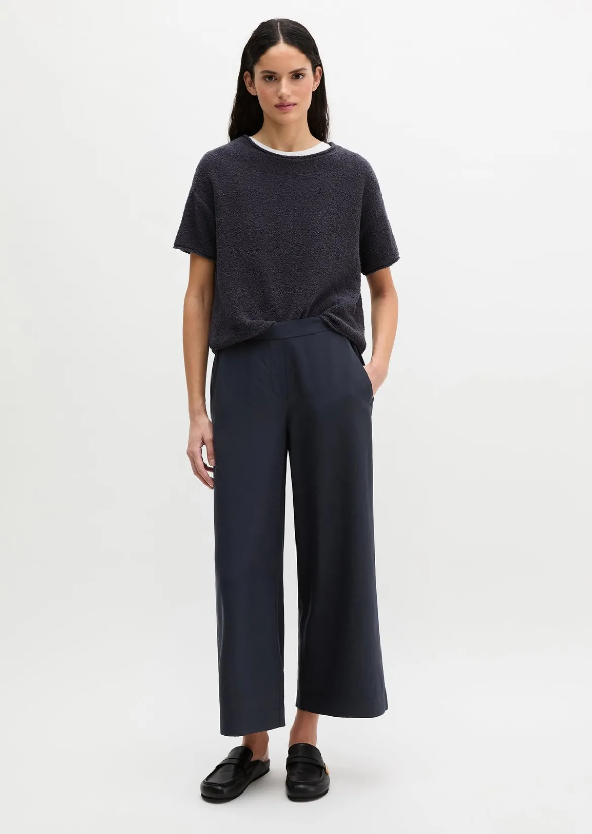Hose Model Margo wide aus Lyocell-Leinen-Mix
