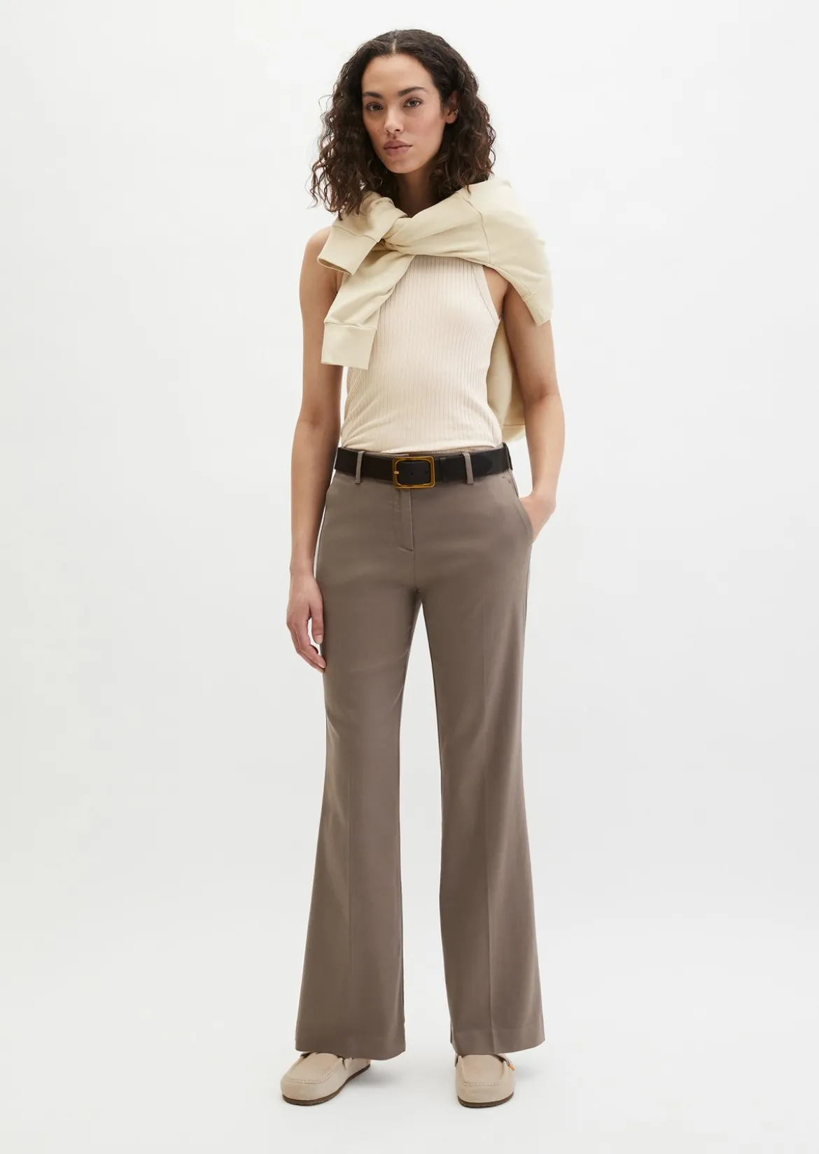 Hose Model Marthe flared aus Superstretch-Twill