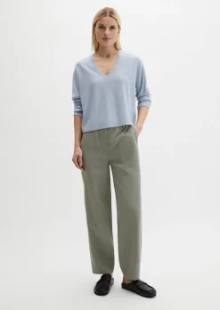 Hose Model Minu barrel aus Lyocell-Leinen-Mix