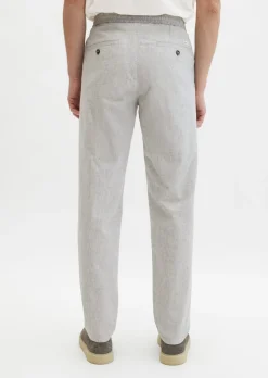 Hose Model Morot Jogger tapered aus Bio-Baumwoll-Leinen-Mix