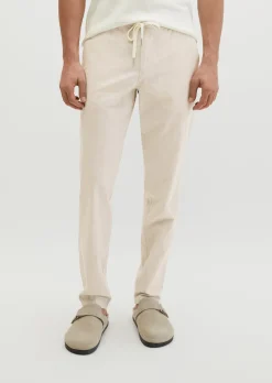 Hose Model Morot Jogger tapered aus Bio-Baumwoll-Leinen-Mix