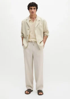 Hose Model Mossbo Jogger loose aus feinem Leinen
