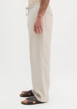Hose Model Mossbo Jogger loose aus feinem Leinen