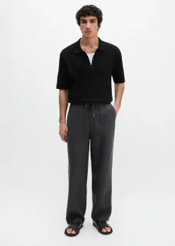 Hose Model Mossbo Jogger loose aus feinem Leinen