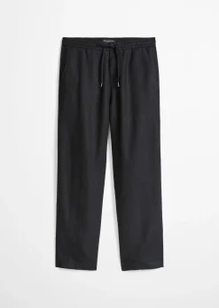 Hose Model Mossbo Jogger loose aus feinem Leinen