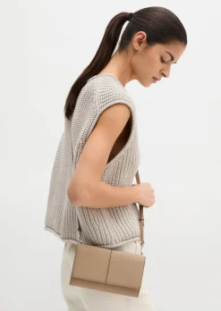2in1 Crossbody Bag aus fein genarbtem Rindleder