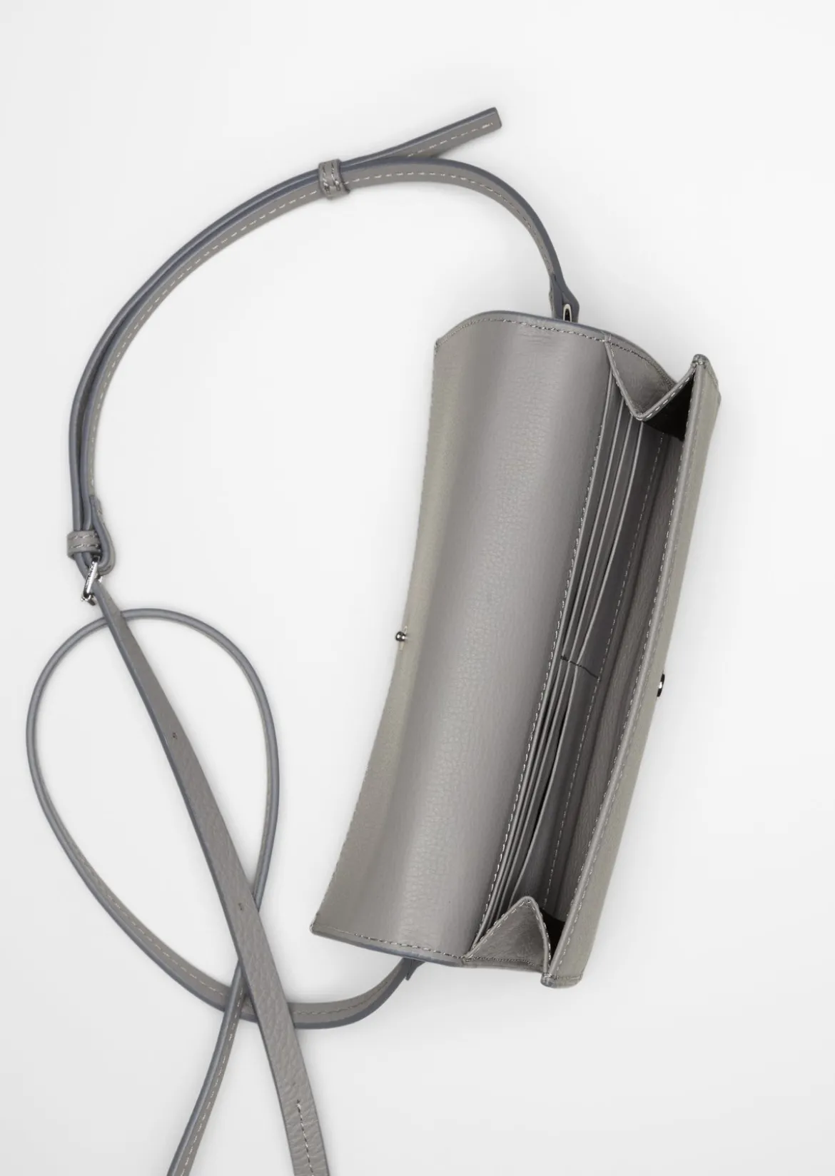 2in1 Crossbody Bag aus fein genarbtem Rindleder