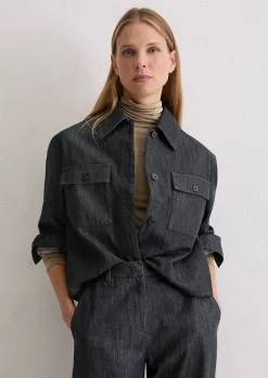 Indoorjacke boxy shape aus Organic Cotton Stretch
