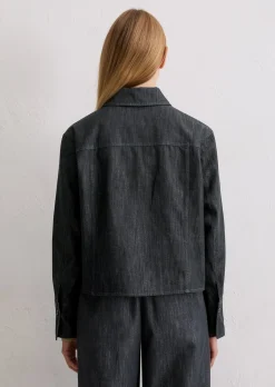 Indoorjacke boxy shape aus Organic Cotton Stretch
