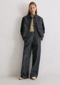 Indoorjacke boxy shape aus Organic Cotton Stretch