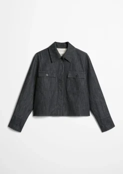 Indoorjacke boxy shape aus Organic Cotton Stretch