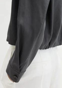 Indoor-Jacke relaxed aus Viskose-Leinen-Stretch