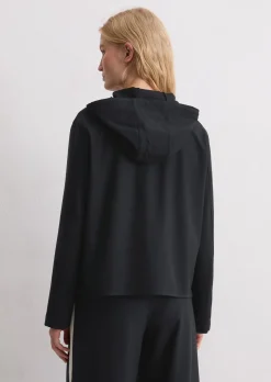 Indoor-Kapuzenjacke regular aus recyceltem Polyester und Viskose