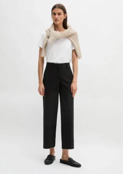 Interlock-Jersey-Hose wide aus stretchigem Organic Cotton-Mix