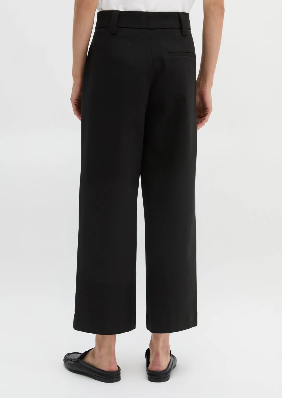 Interlock-Jersey-Hose wide aus stretchigem Organic Cotton-Mix
