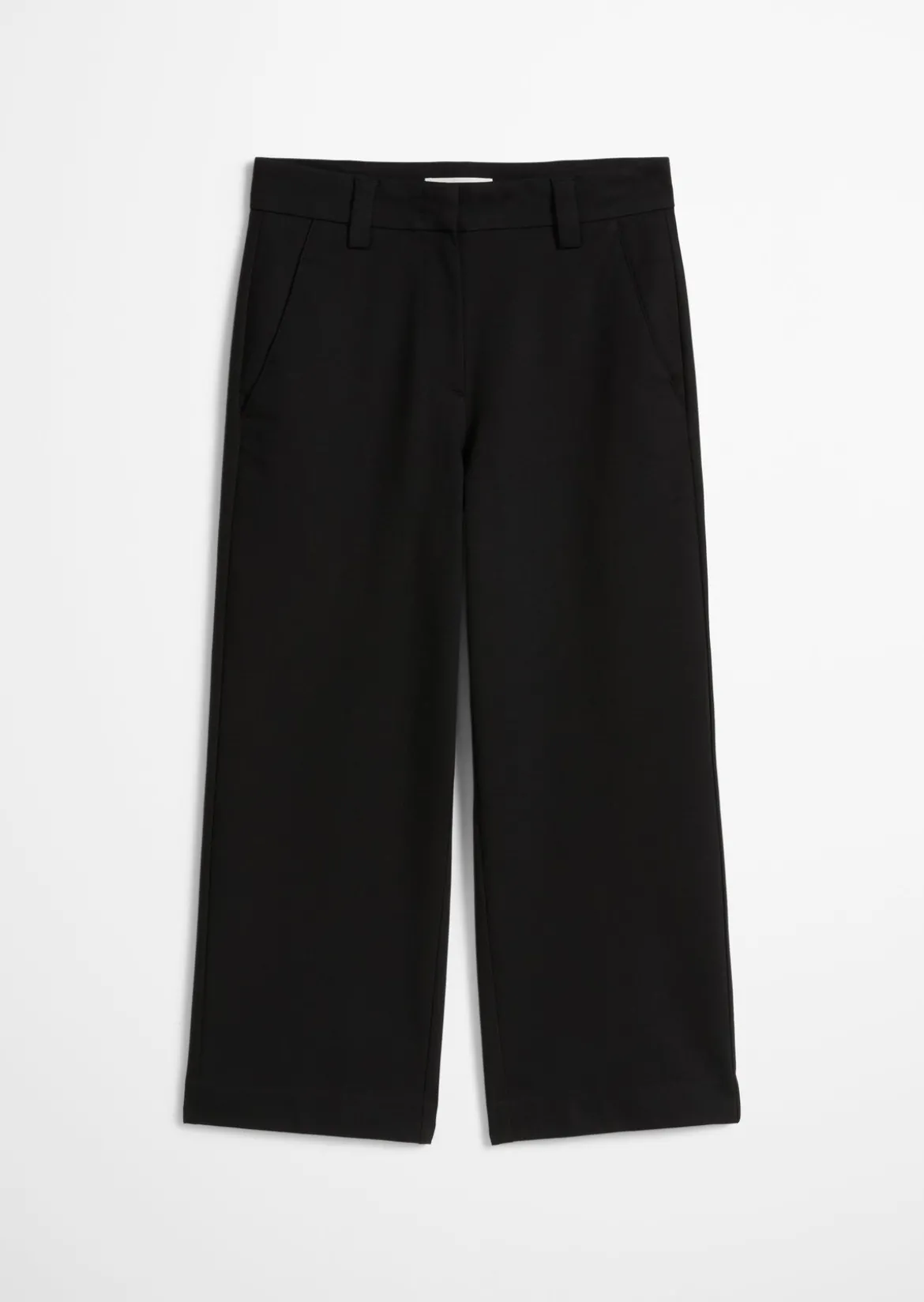 Interlock-Jersey-Hose wide aus stretchigem Organic Cotton-Mix