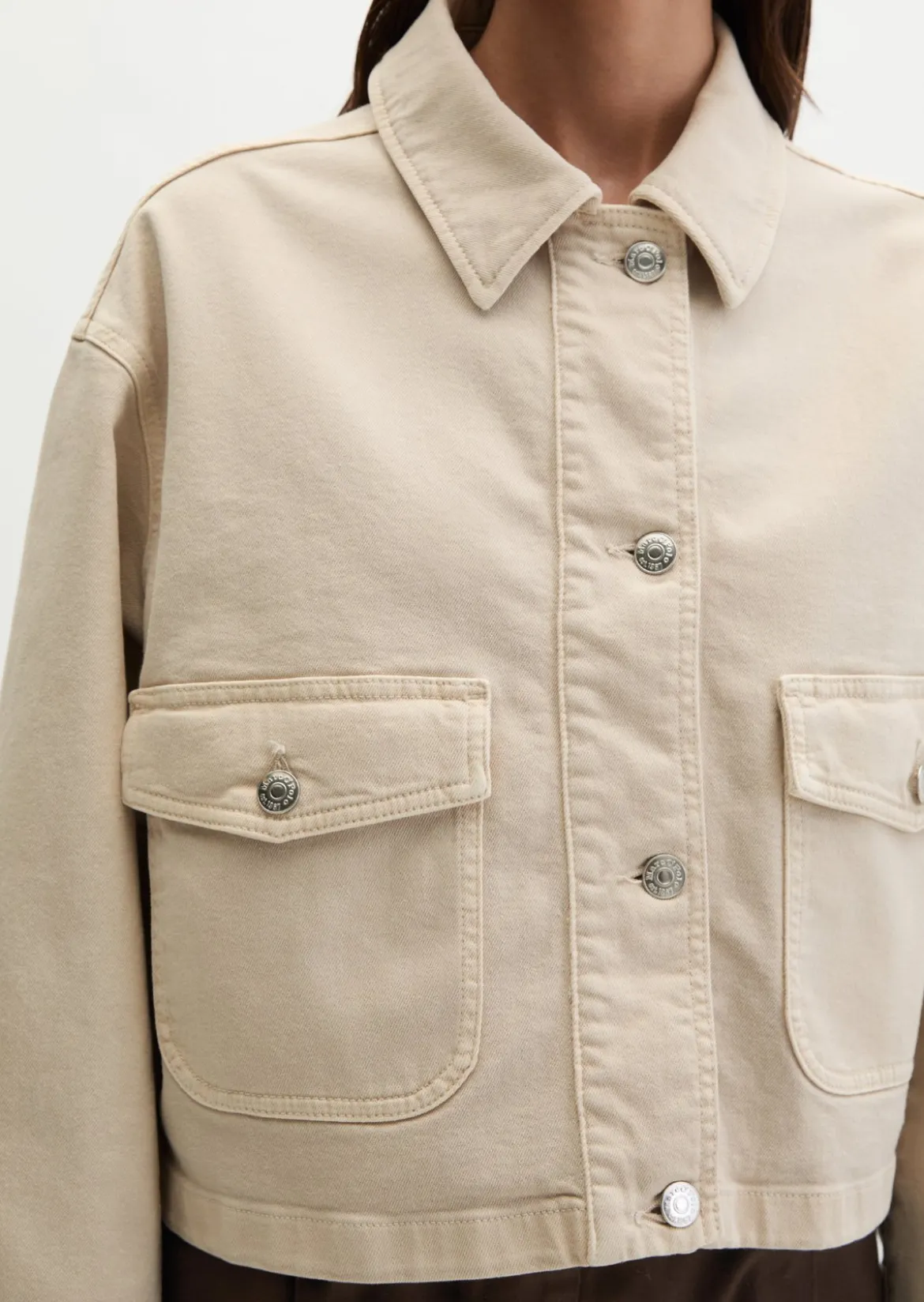 Jacke relaxed aus Garment dyed Baumwolle