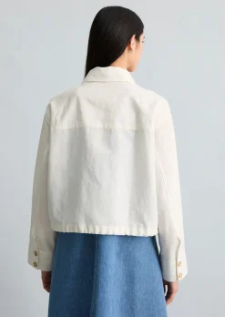 Jacke relaxed aus Leinen-Baumwolle-Mix