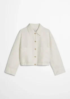 Jacke relaxed aus Leinen-Baumwolle-Mix