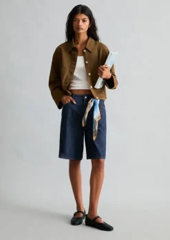 Jacke relaxed aus Leinen-Baumwolle-Mix