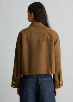 Jacke relaxed aus Leinen-Baumwolle-Mix