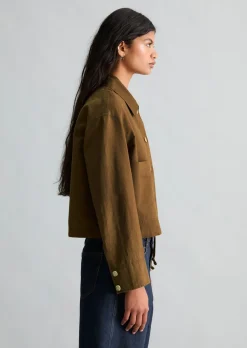 Jacke relaxed aus Leinen-Baumwolle-Mix