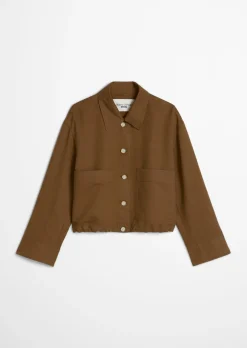 Jacke relaxed aus Leinen-Baumwolle-Mix
