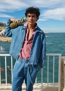 Jeans mit Ananasblattfasern Model Isak relaxed cropped