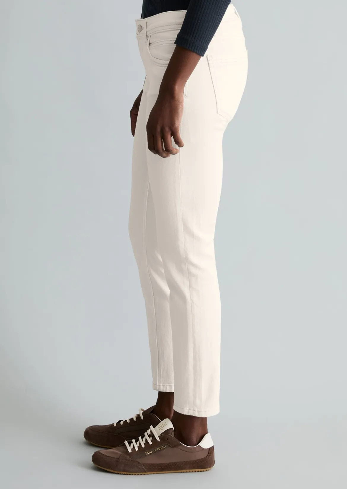 Jeans Model Alva slim cropped aus Organic-Cotton-Lyocell-Stretch