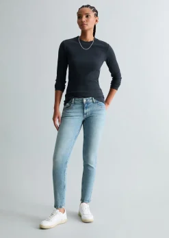 Jeans Model Alva slim cropped aus Organic Cotton-Mix