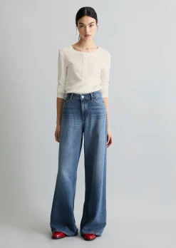 Jeans Model Anjo wide aus fließendem Lyocell-Mix