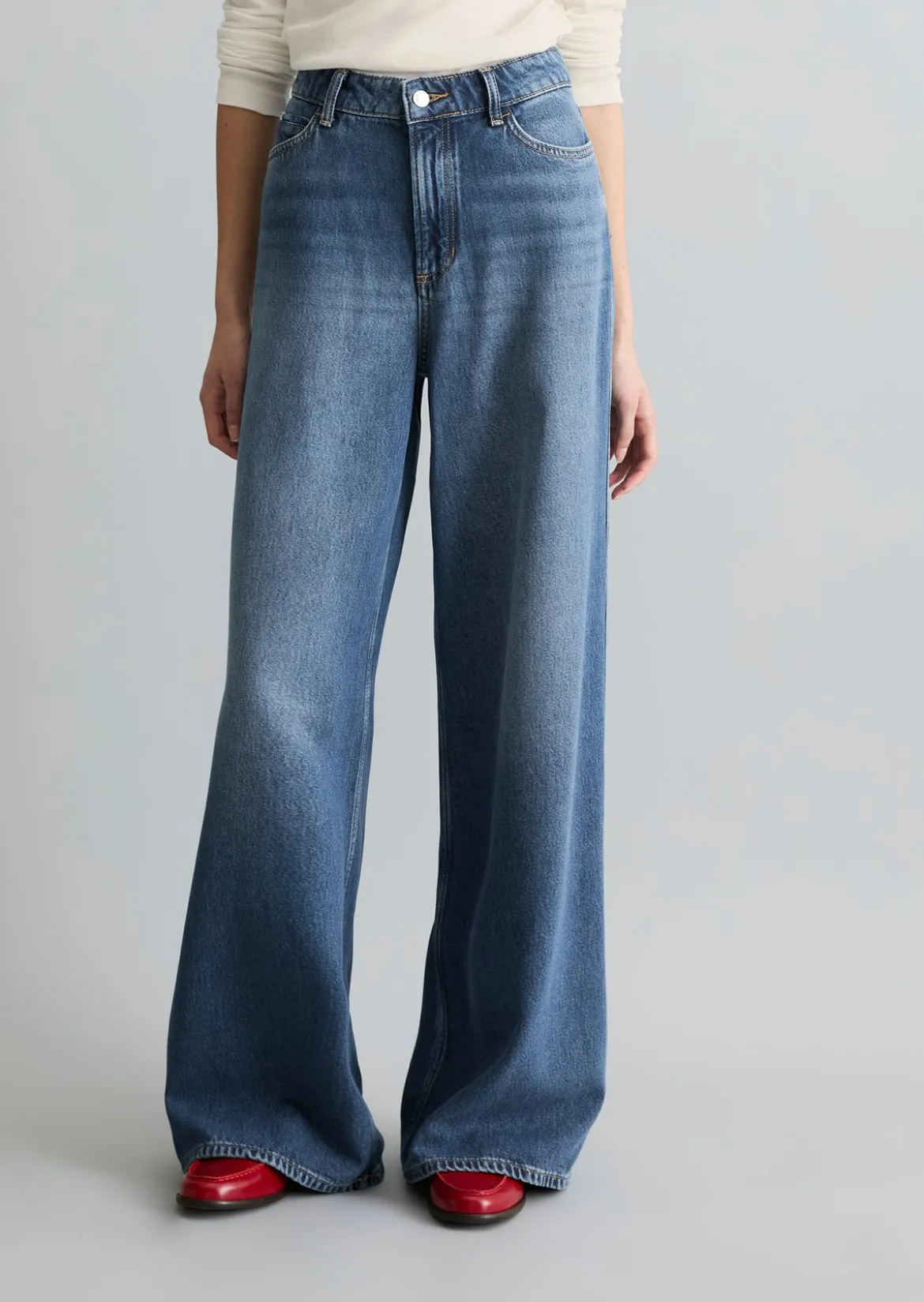 Jeans Model Anjo wide aus fließendem Lyocell-Mix