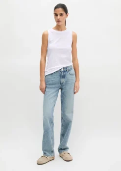 Jeans Model Elin straight aus Rigid Denim ohne Elasthan