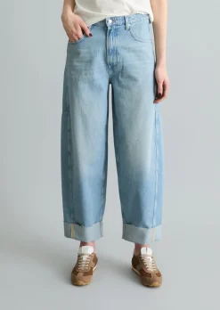 Jeans Model Enni wide barrel cropped aus reiner Bio-Baumwolle