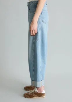 Jeans Model Enni wide barrel cropped aus reiner Bio-Baumwolle
