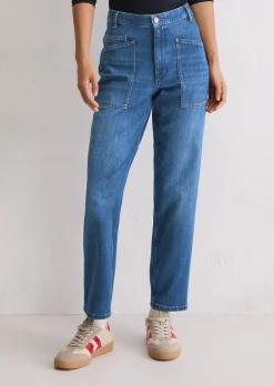 Jeans Model Iva boyfriend cropped aus softem Cashmere Touch Denim