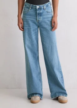 Jeans Model Lania wide aus Organic-Cotton-Polyester-Stretch