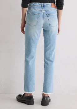 Jeans Model Linde straight cropped aus Bio-Baumwolle-Stretch