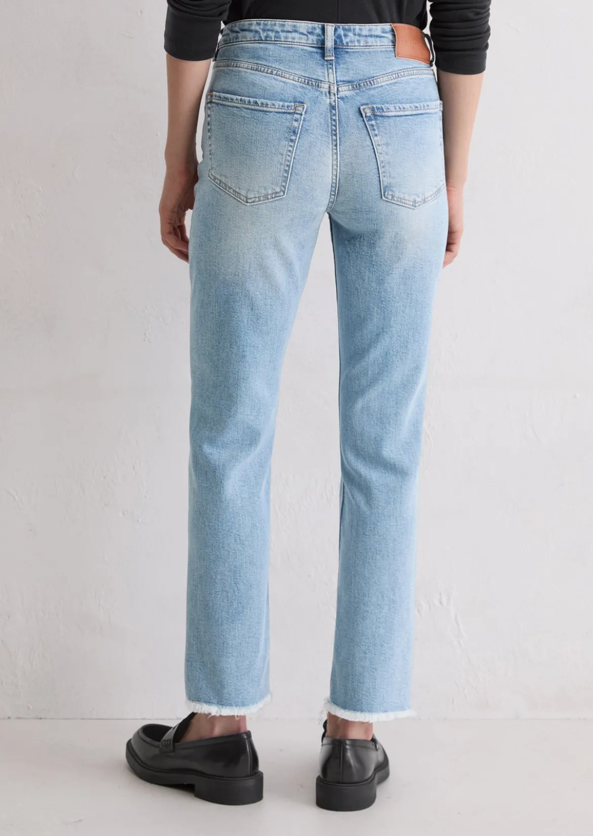 Jeans Model Linde straight cropped aus Bio-Baumwolle-Stretch