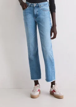 Jeans Model Linde straight cropped aus softem Cashmere Touch Denim