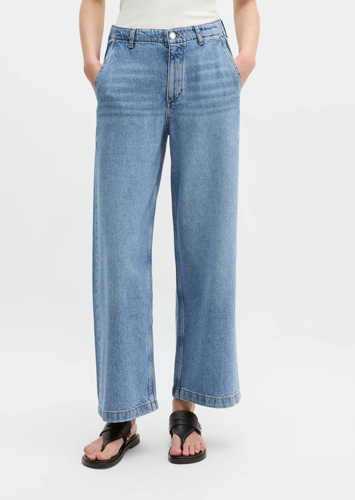 Jeans Model Luma wide aus Lyocell-Leinen-Baumwolle-Mix
