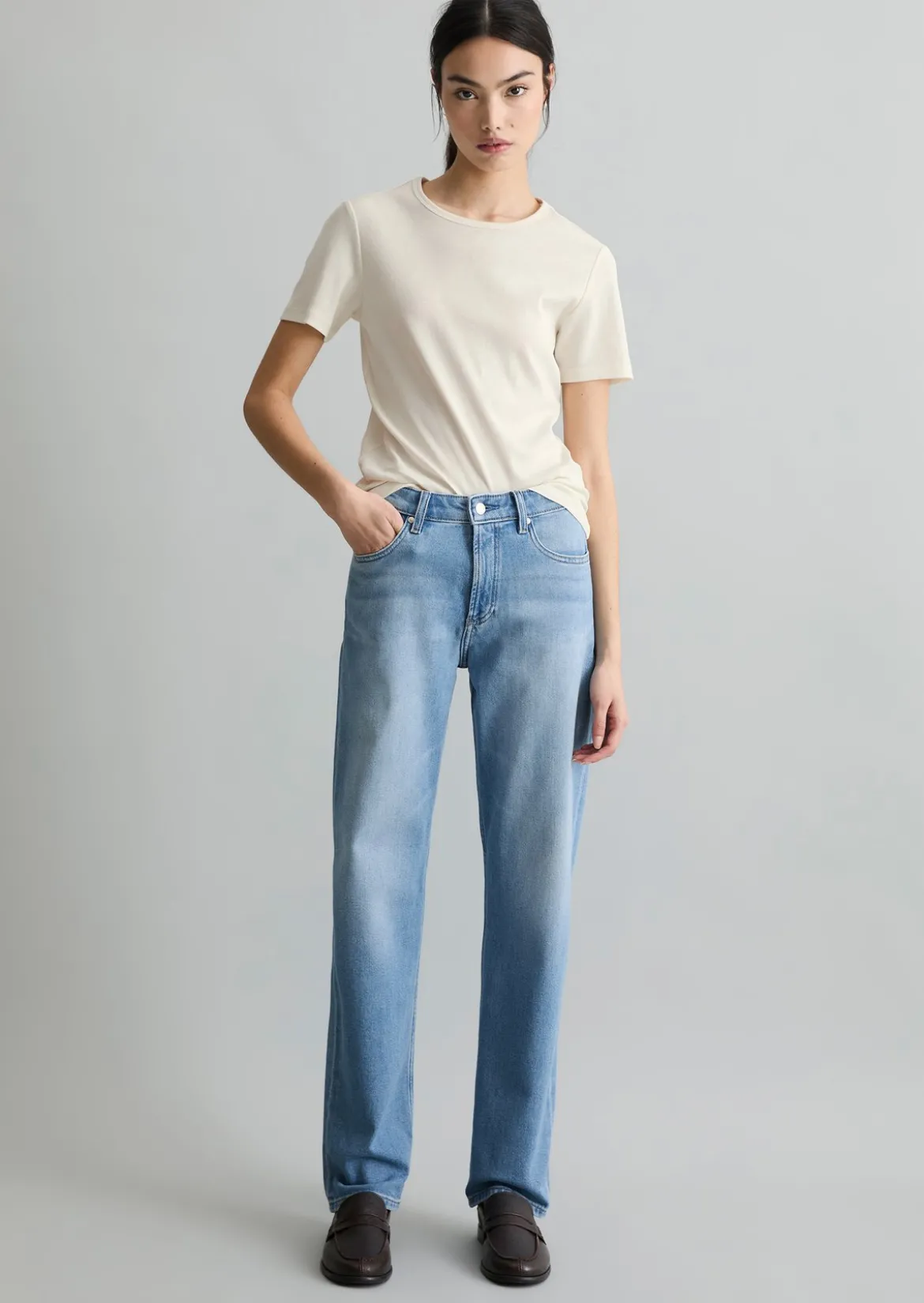 Jeans Model Olina straight aus weichem Organic Cotton-Lyocell-Mix
