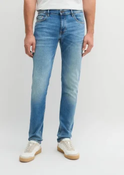 Jeans Model Sjöbo shaped in lässiger Cross-Hatch-Denim Struktur