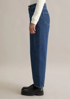 Jeans Model Stine relaxed barrel cropped aus reiner Baumwolle