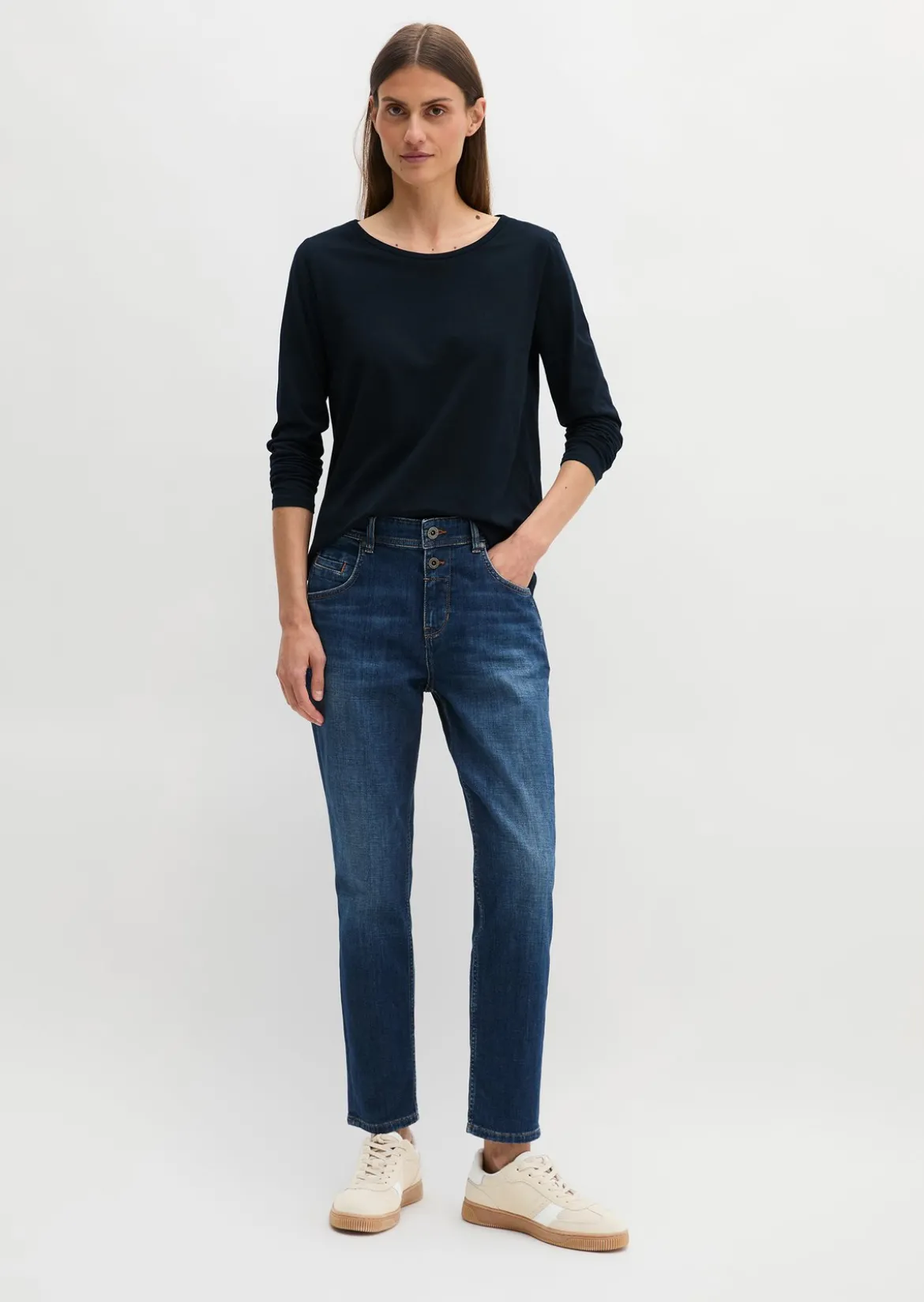 Jeans Model Theda boyfriend aus softem Baumwoll-Stretch