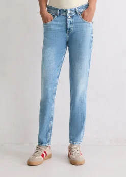 Jeans Model Theda boyfriend cropped mit zwei Knöpfen