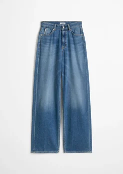 Jeans Model Tomma wide aus leichter Bio-Baumwoll-Qualität