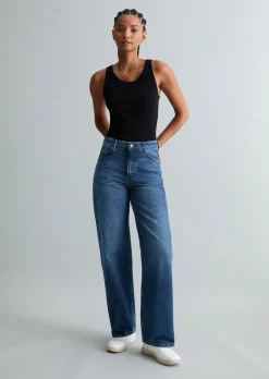 Jeans Model Tomma wide aus Baumwolle ohne Stretch